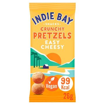 Indie Bay Low Calorie Snack Crunchy Spelt Pretzels - Easy Cheesy