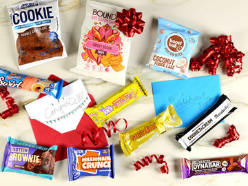 Box Of Protein | Gym Gift | Protein Bars and Snacks |  Applied Nutrition, Boundless Crisps, Boost Ball, Mountain Joes, Grenade, Millionaire Crunch, MyProtein Brownie, Battle Bites, Barebells