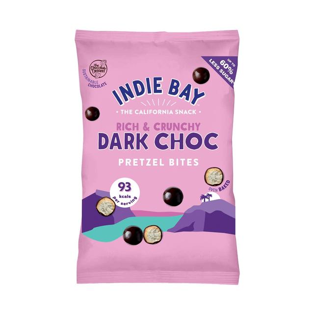 Indie Bay Low Calorie Snack Crunchy Spelt Pretzels - Dark Chocolate