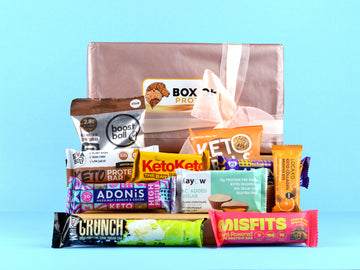 Box of Protein | Birthday Gift For Gym Lover | For Him Gift | Presents For Your Boyfriend | Misfits, Adonis, Keto Keto, Boost Ball, Warrior Crunch, Protein Bars