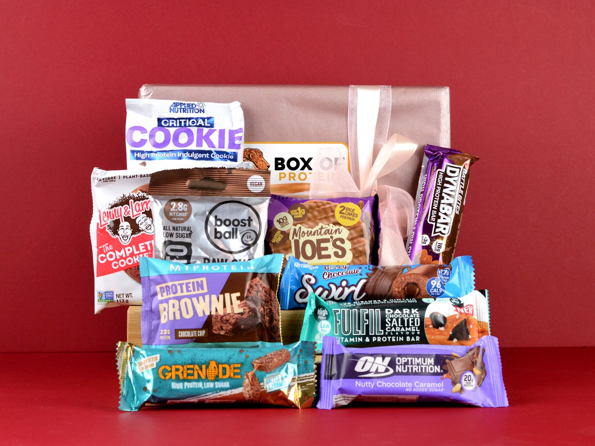 Box Of Protein | Protein Indulgence Chocolate Madness Box | Protein Snacks Hamper | Applied Nutrition, FUlfil, MyProtein, Grenade, Lenny & Larrys, Optimum Nutrition, Boostball, Battle Bites, Mountain Joe