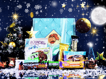 Box Of Protein | Christmas Protein Gift Box | Secret Santa Gym Gift Hamper | Battle Bites, Grenade, Boundless, Larry & Lennys, Mountain Joes, Warrior, MyProtein, Kayow, Barebells