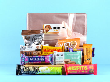 Box Of Protein | Protein Keto Diet Gift Box | Protein Snacks Hamper | Locako, Warrior Crunch, Boostball, Misfits, Keto Balls, KetoKeto, Adonis, Kayow, EVA Bold