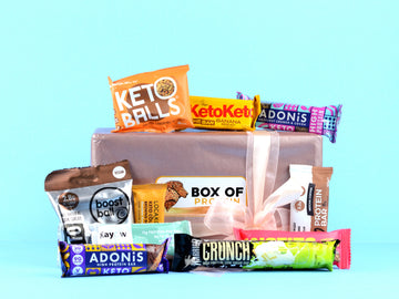 Box Of Protein | Protein Keto Diet Gift Box | Protein Snacks Hamper | Locako, Warrior Crunch, Boostball, Misfits, Keto Balls, KetoKeto, Adonis, Kayow