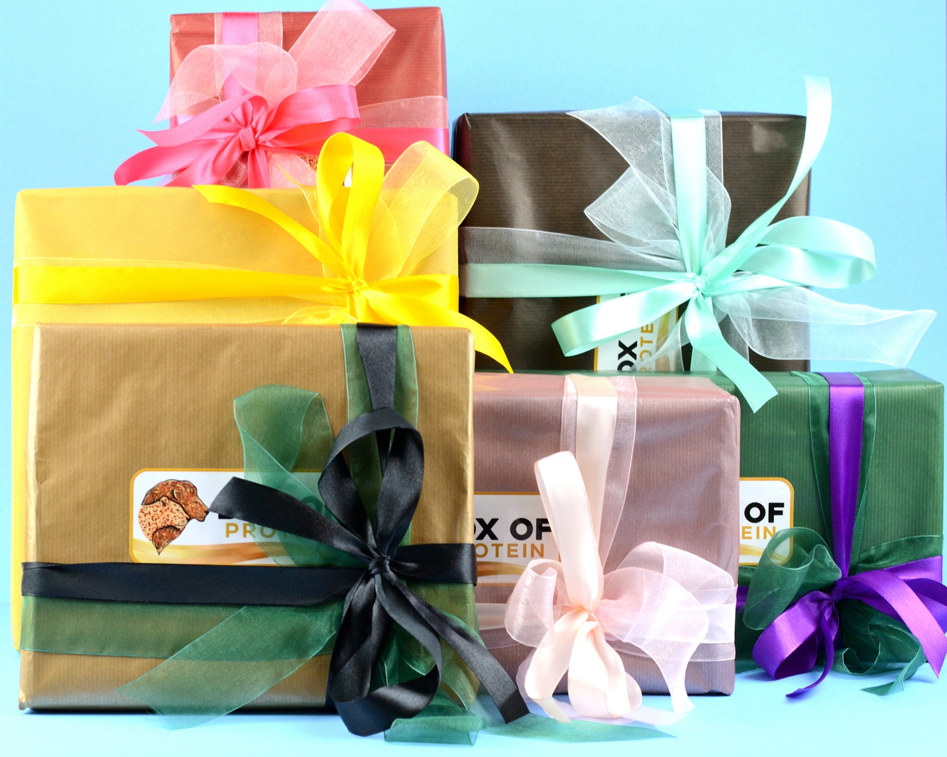 Box Of Protein | Protein Gift Boxes Wrapping | Protein Gift Boxes Ribbons | Protein Snacks Hamper | Gym Gift Snacks | Gift Wrapping | Ribbons