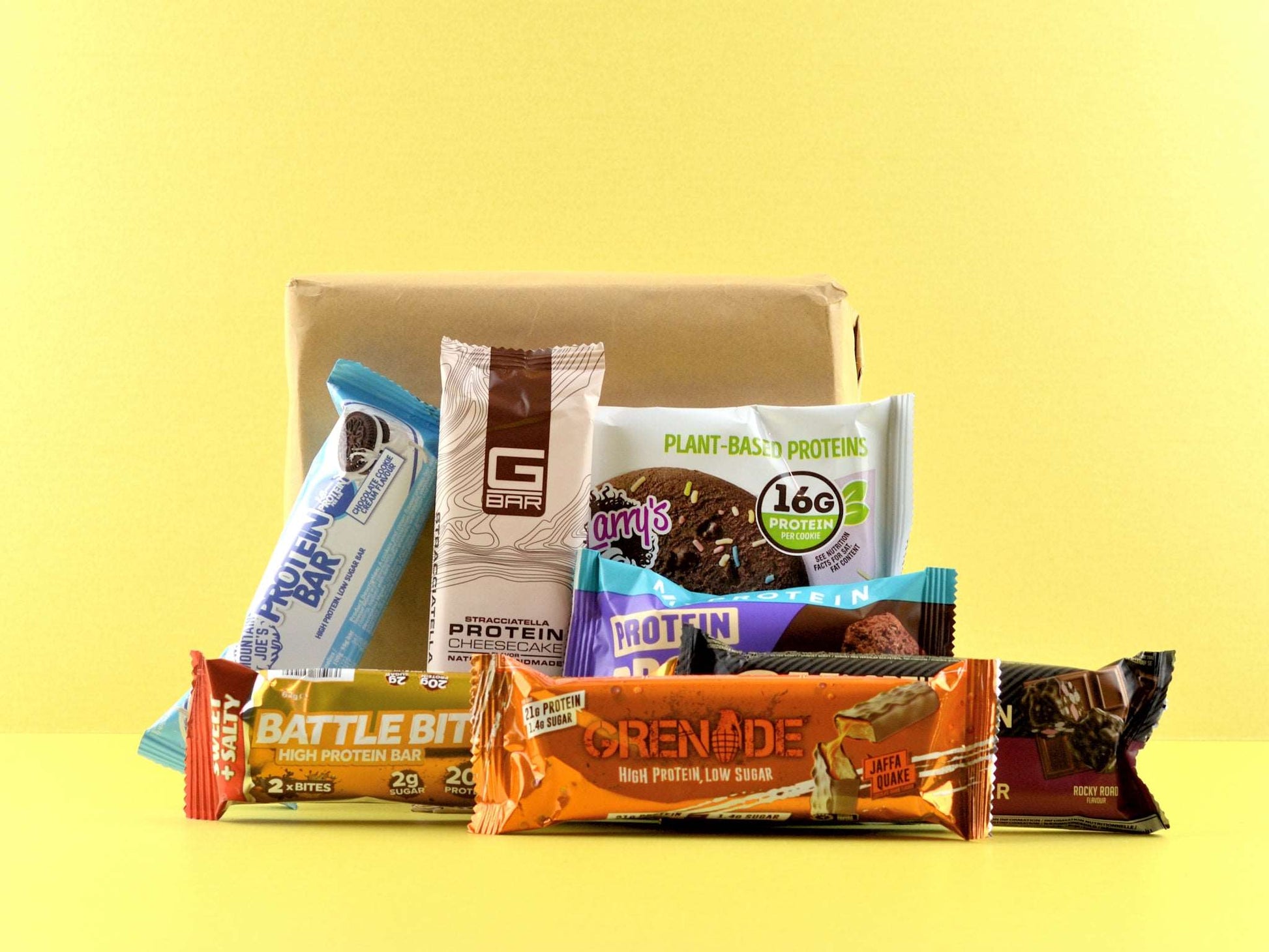 Box Of Protein | Protein Subscription Box | Lifestyle Subscription Boxes | Protein Snacks Hamper | Grenade, Optimum Nutrition, Lenny & Larry, G Bar, MyProtein, Battle Bites, Mountain Joes